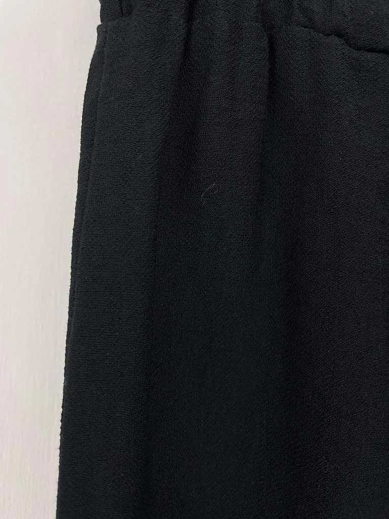 Wide Leg Trousers - Black