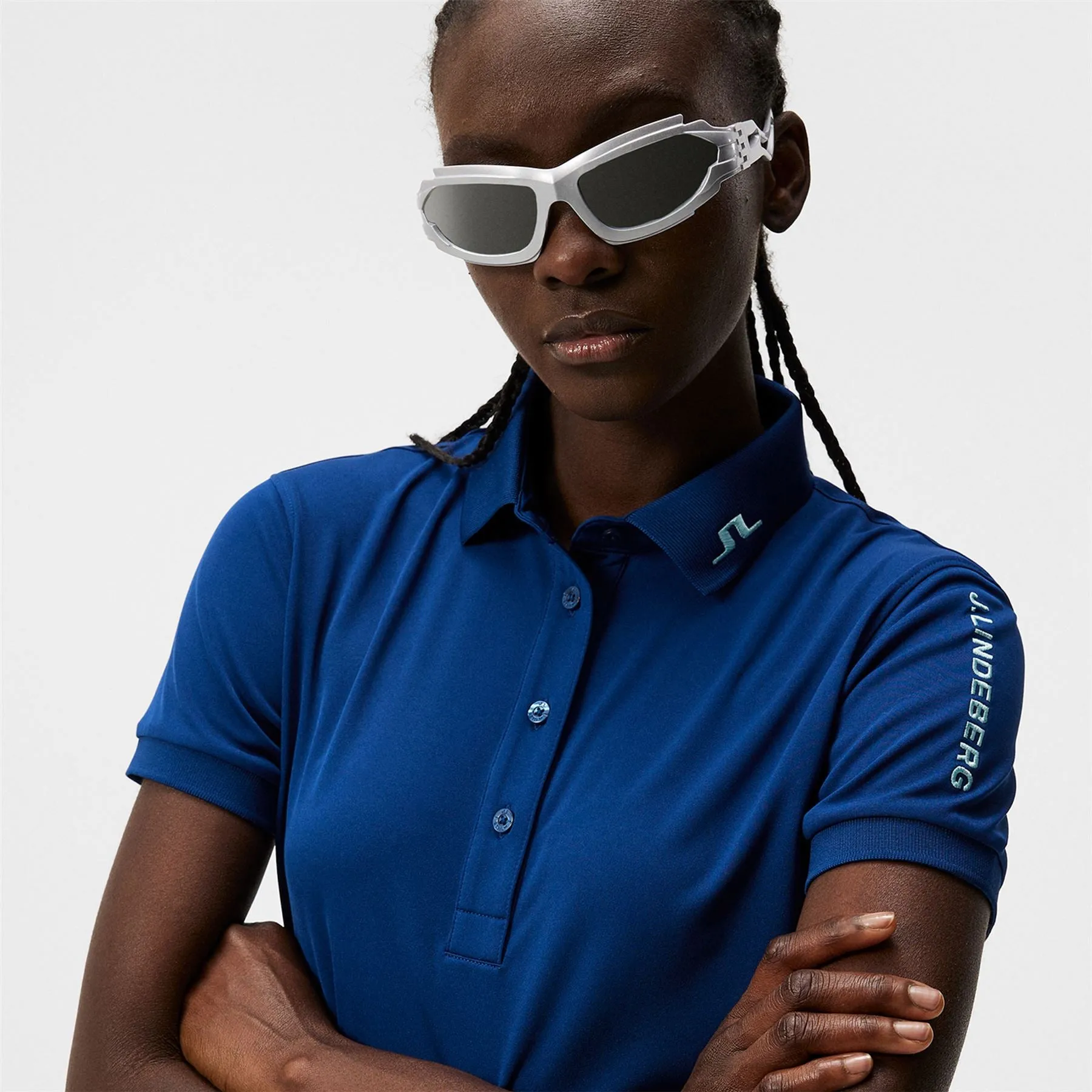 Womens Tour Tech TX Jersey Polo Estate Blue - SS24