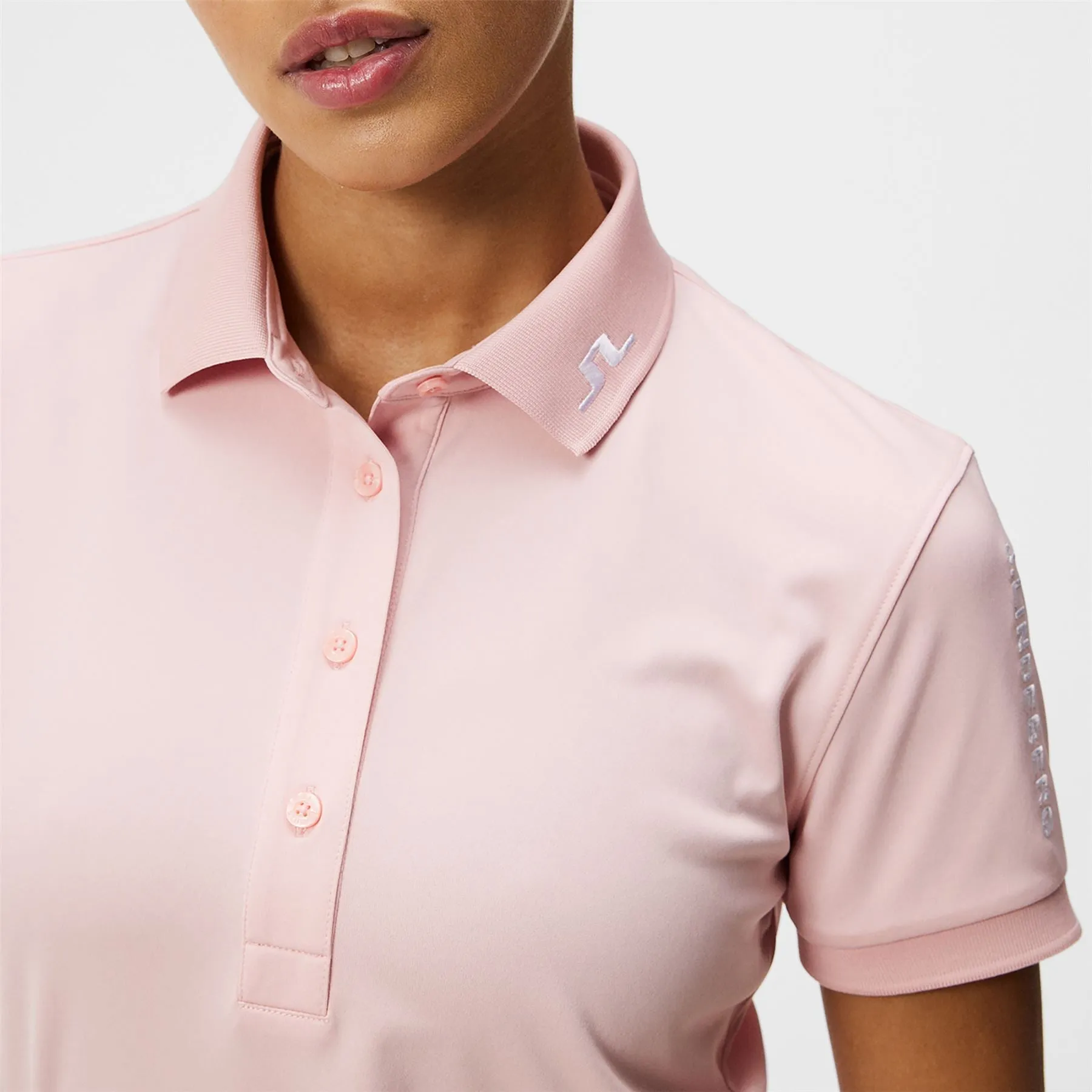 Womens Tour Tech TX Jersey Polo Powder Pink - SS24