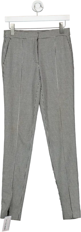 ZARA Black Houndstooth Trousers UK XS